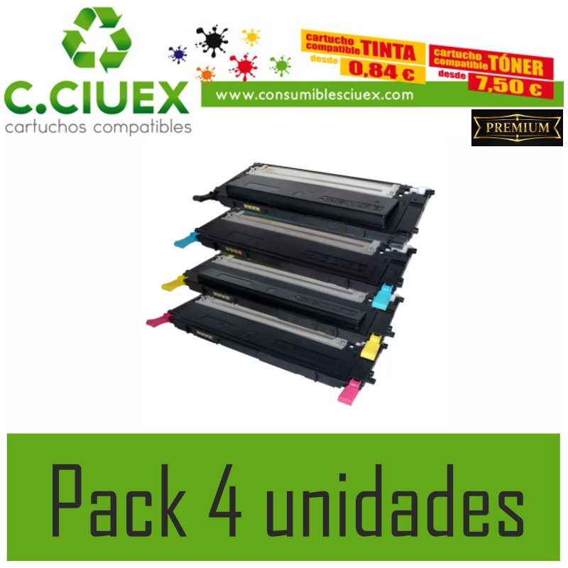 TONER COMPATIBLE SAMSUNG CLT 4092 PACK 4 UNIDADES