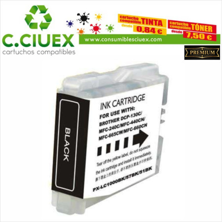 BROTHER COMPATIBLE LC970/1000 NEGRO