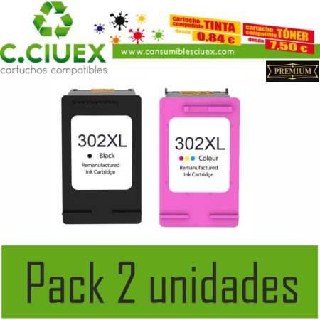 TINTA COMPATIBLE HP 302XL BK COLOR NEGRO