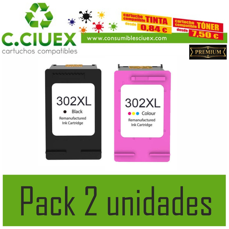 TINTA COMPATIBLE HP 302XL BK COLOR NEGRO