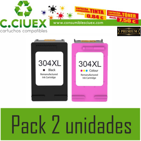 HP 304XL NEGRO CARTUCHO DE TINTA REMANUFACTURADO N9K06AE/N9K08AE
