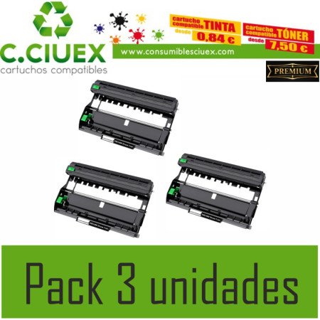 BROTHER COMPATIBLE DR 2400/2510 PACK 3 UNIDADES