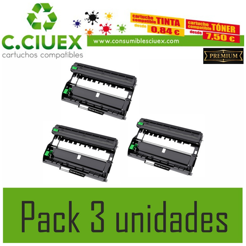BROTHER COMPATIBLE DR 2400/2510 PACK 3 UNIDADES
