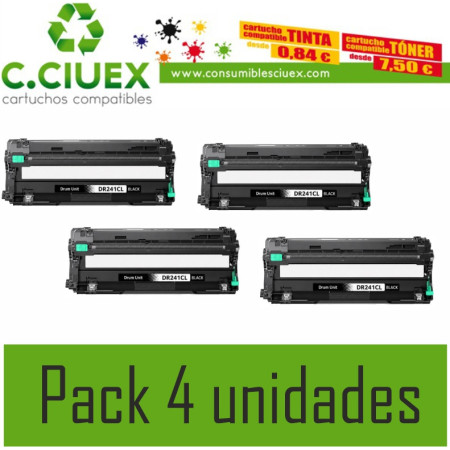BROTHER COMPATIBLE  DR241 PACK 4 UNIDADES