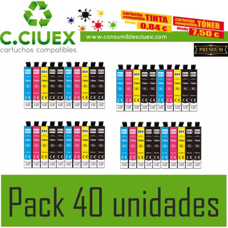 EPSON 604XL COMPATIBLE PACK 40 UNIDADES