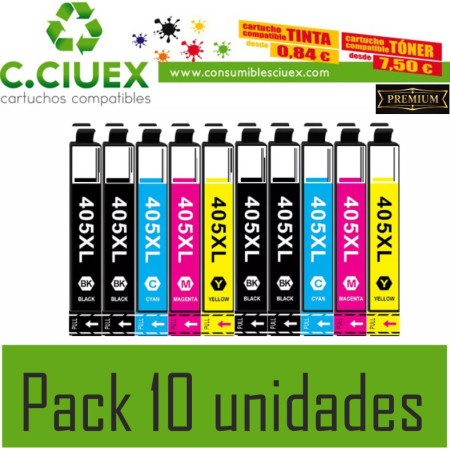 EPSON 405XL COMPATIBLE PACK 10 UNIDADES