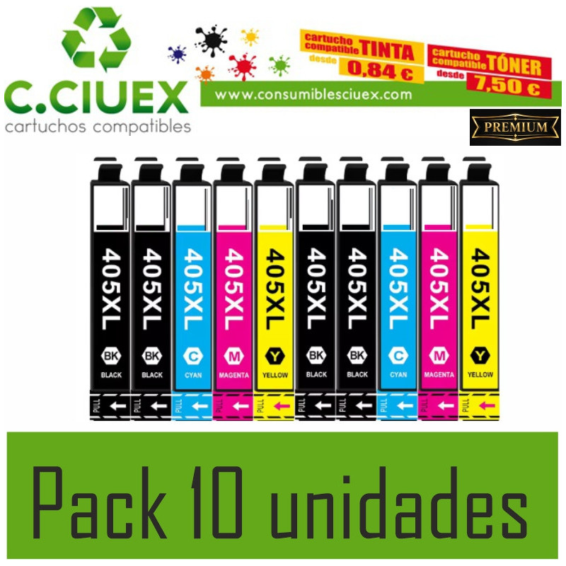 EPSON 405XL COMPATIBLE PACK 10 UNIDADES