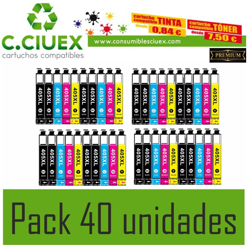 EPSON 405XL COMPATIBLE PACK 40 UNIDADES