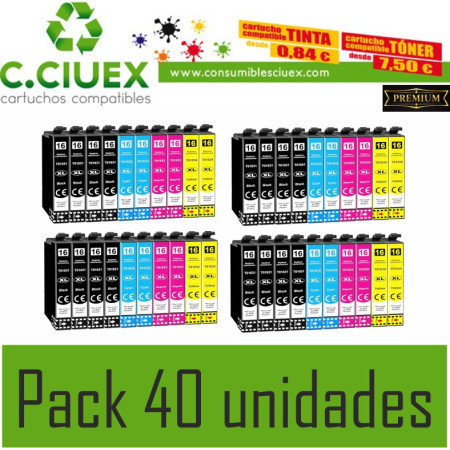 EPSON 16XL COMPATIBLE PACK 40 UNIDADES