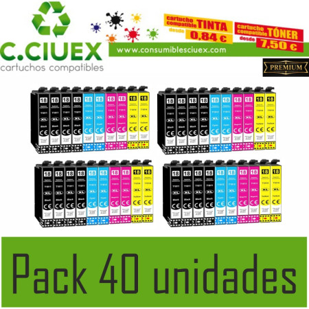 EPSON 16XL COMPATIBLE PACK 40 UNIDADES