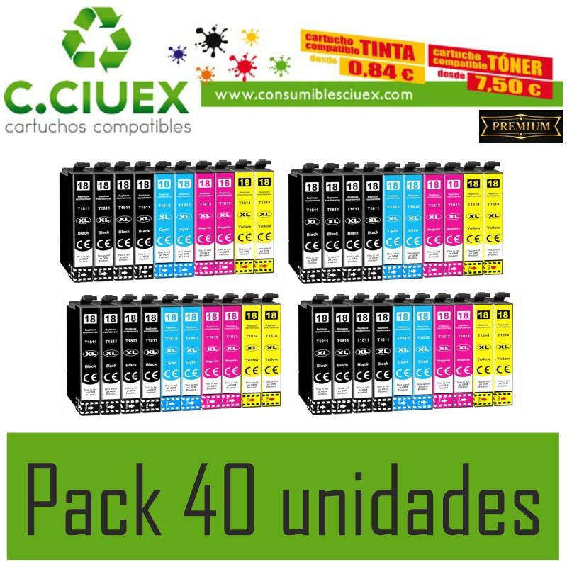 EPSON 16XL COMPATIBLE PACK 40 UNIDADES