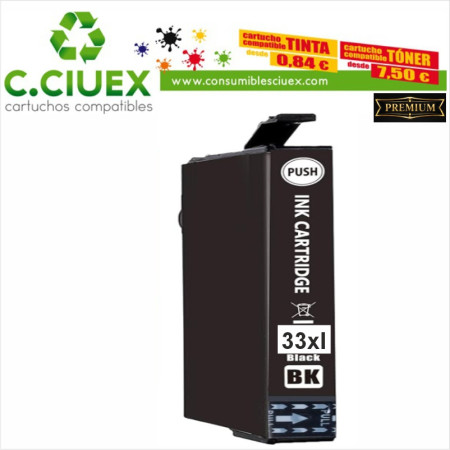 TINTA COMPATIBLE EPSON 33XL NEGRO (T3351)