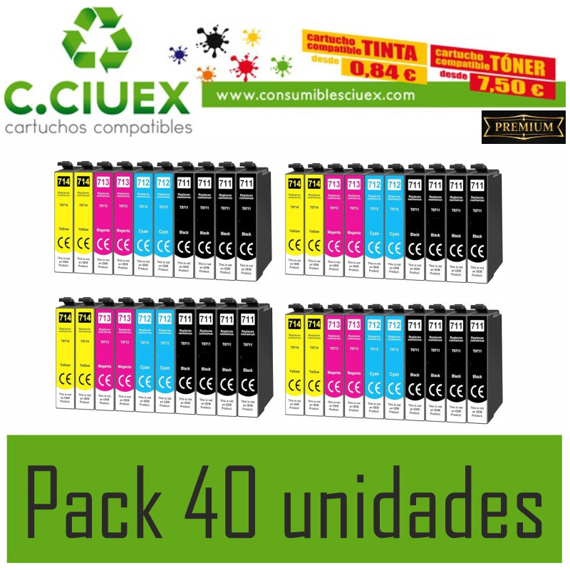 Tinta Compatible Epson T0711 Negro