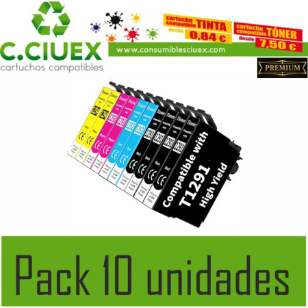 Tinta Compatible Epson T1291 Negro