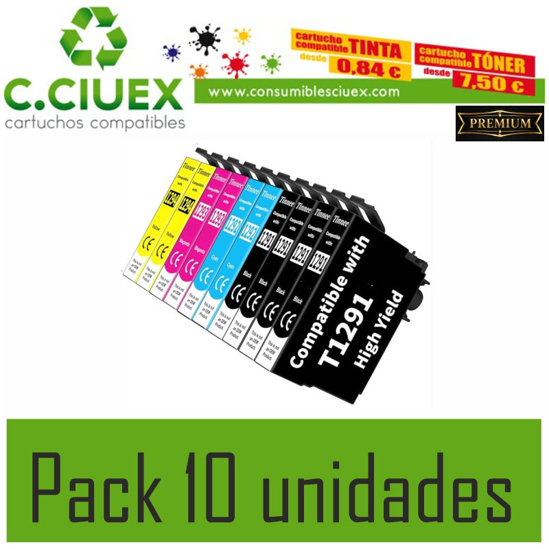 Tinta Compatible Epson T1291 Negro