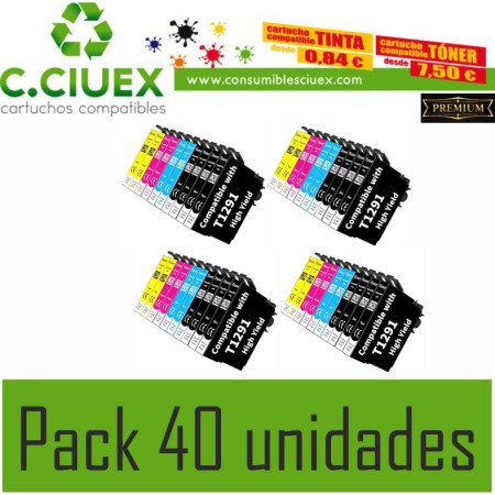 Tinta Compatible Epson T1291 Negro