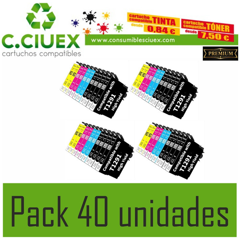 Tinta Compatible Epson T1291 Negro