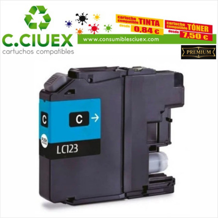 BROTHER COMPATIBLE LC121/3 CYAN