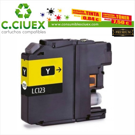 BROTHER COMPATIBLE LC121/3 AMARILLO