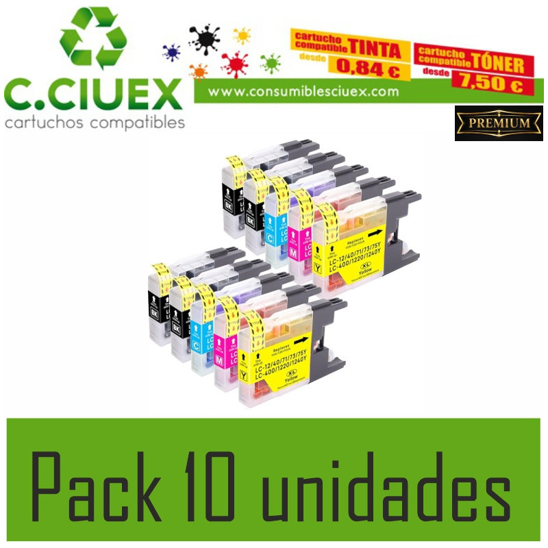 Tinta Compatible Brother LC1280 LC1240 LC1220 Amarillo