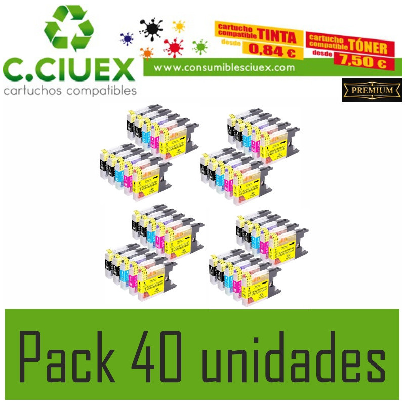 Tinta Compatible Brother LC1280 LC1240 LC1220 Amarillo