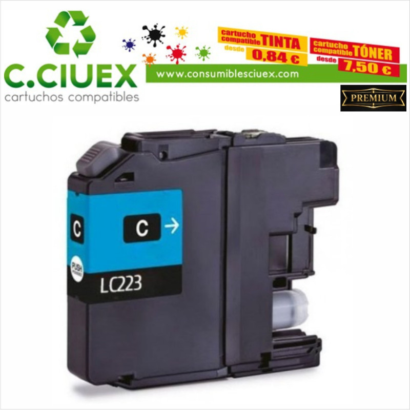 Tinta Compatible Brother LC223 Cyan