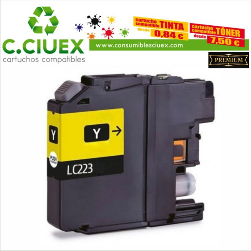 Tinta Compatible Brother LC223 Amarillo