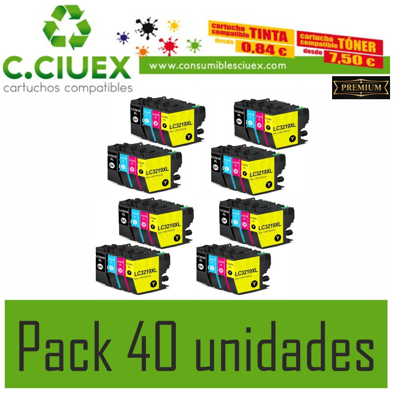 BROTHER COMPATIBLE LC3219XL PACK 40 UNIDADES