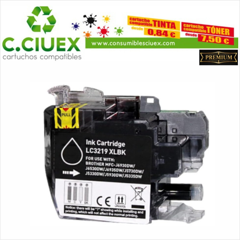 BROTHER COMPATIBLE LC3219XL NEGRO