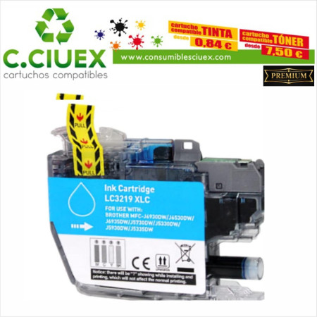 BROTHER COMPATIBLE LC3219XL CYAN