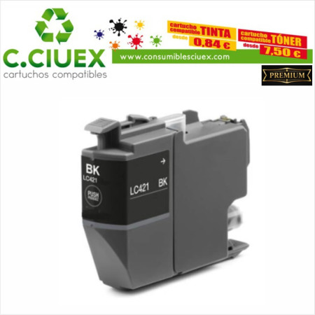 BROTHER COMPATIBLE LC421XL NEGRO