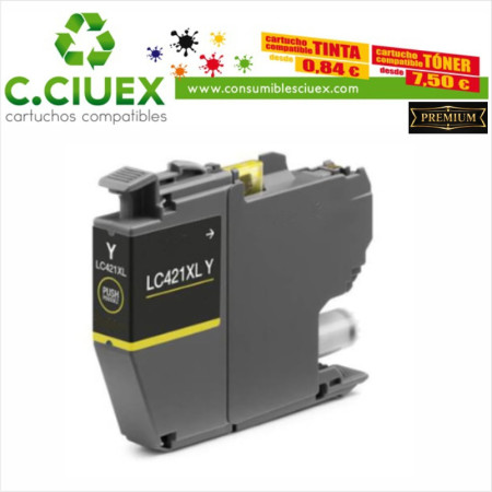 BROTHER COMPATIBLE LC421XL AMARILLO