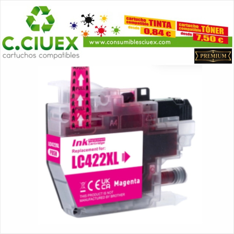 BROTHER COMPATIBLE LC422XL MAGENTA