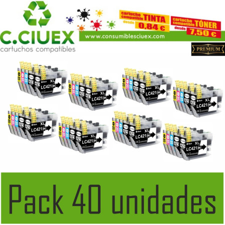 BROTHER COMPATIBLE LC422XL PACK 40 UNIDADES
