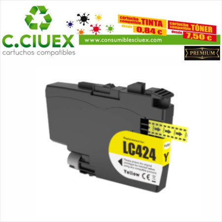 BROTHER COMPATIBLE LC424 AMARILLO