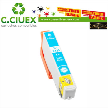 EPSON 24XL COMPATIBLE CYAN CLARO