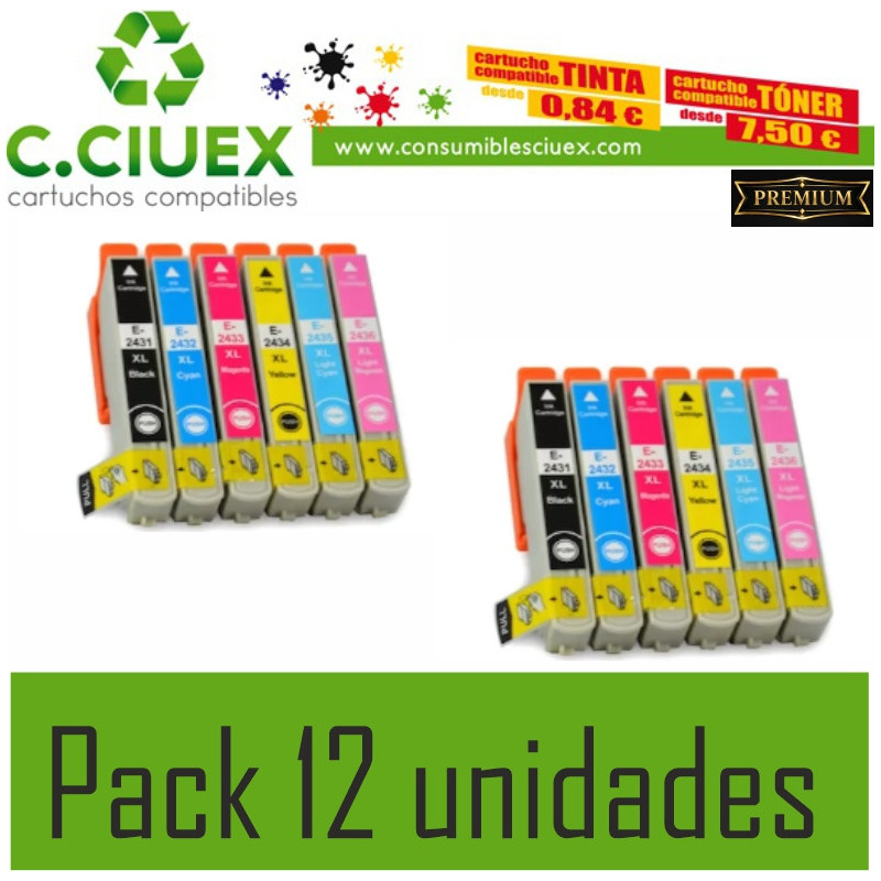 EPSON 24XL COMPATIBLE  PACK 12