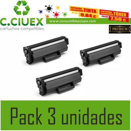 TONER BROTHER TN 1150 COMPATIBLE PACK 3 UNIDADES