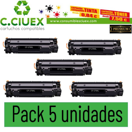 HP CF279XL COMPATIBLE PACK 5 UNIDADES