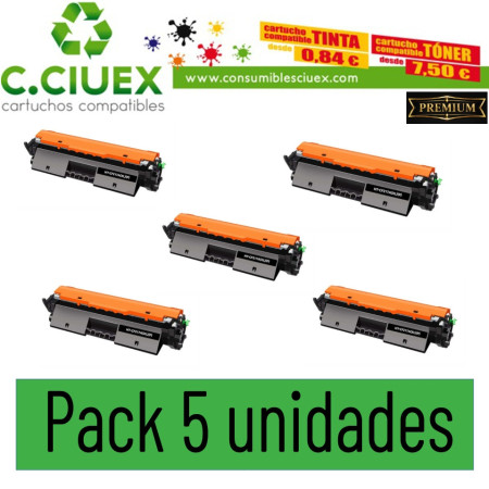 HP CF217XL COMPATIBLE PACK 5 UNIDADES