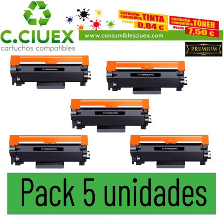 BROTHER COMPATIBLE TN2420XL PACK 5 UNIDADES