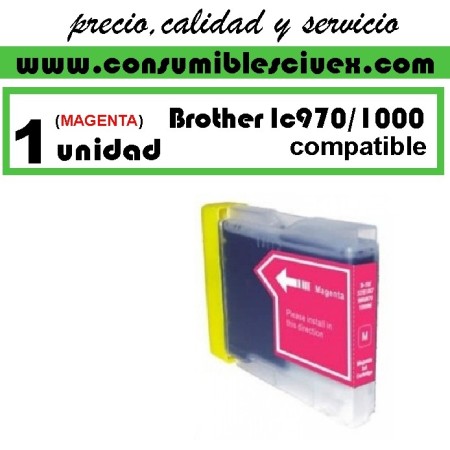 Tinta Compatible Brother LC970 LC1000 Magenta