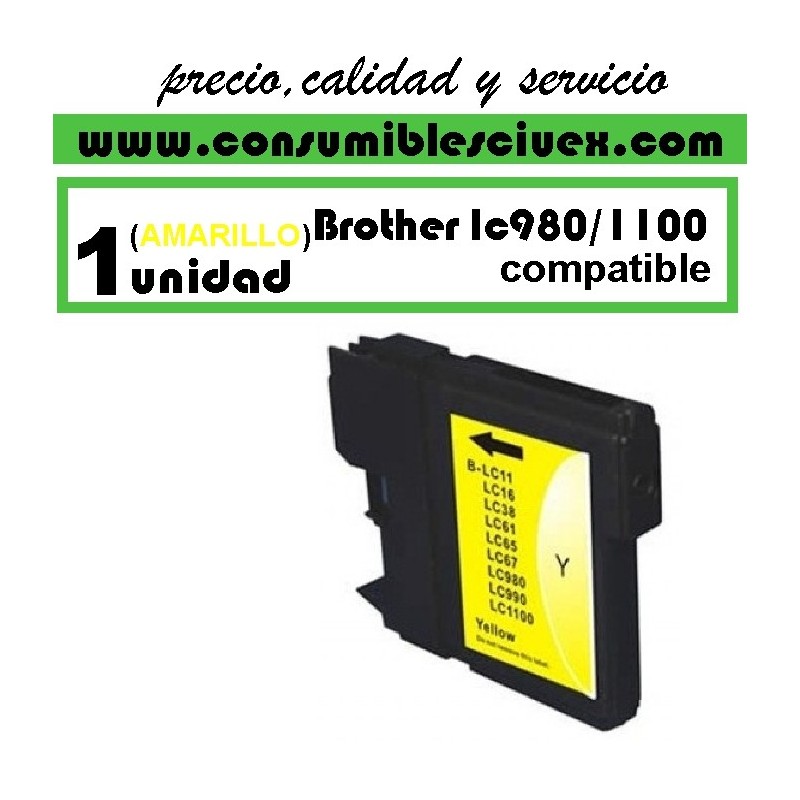 Tinta Compatible Brother LC980 Amarillo