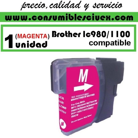 Tinta Compatible Brother LC980 Magenta