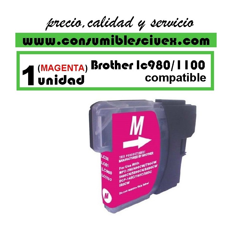 Tinta Compatible Brother LC980 Magenta
