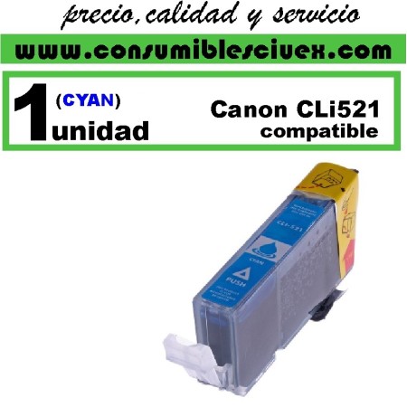 Tinta Compatible Canon cli521 cyan