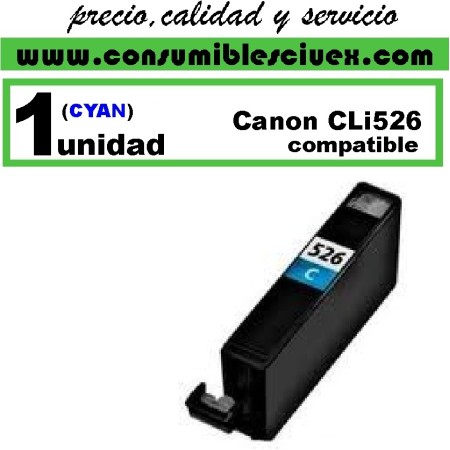 Tinta Compatible Canon cli526 cyan