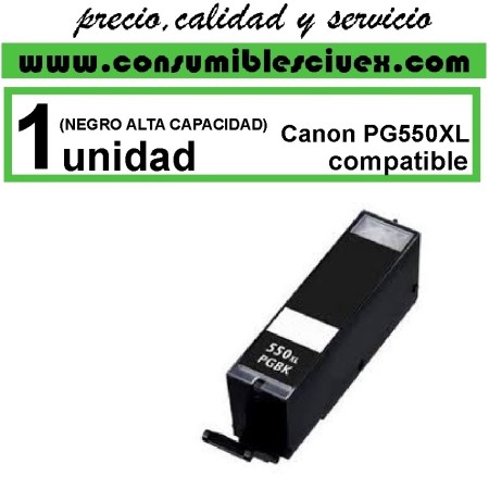 Tinta Compatible Canon  pg550xl negro alta capacidad