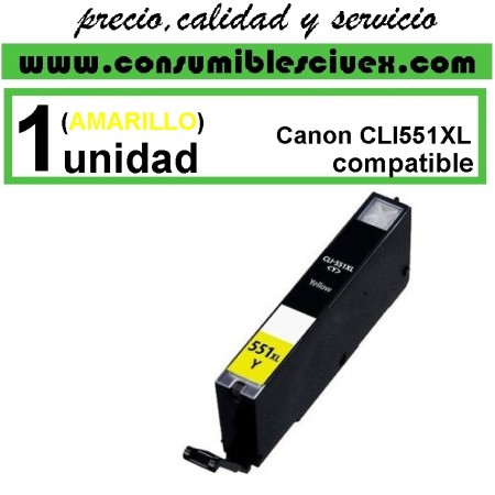 Tinta Compatible Canon cli551xl amarillo