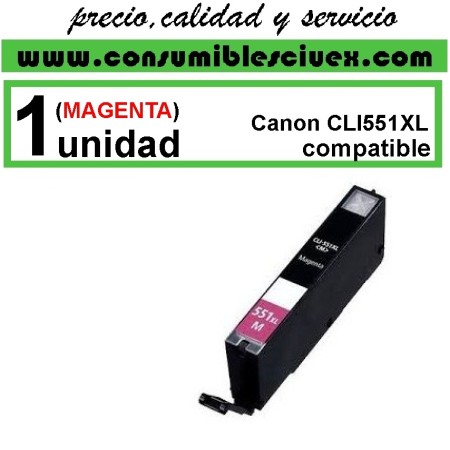Tinta Compatible Canon cli551xl magenta